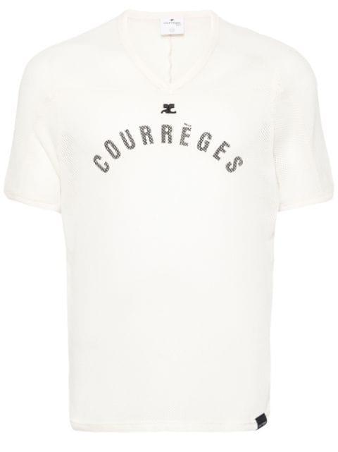 Baseball printed mesh T-shirt by COURREGES