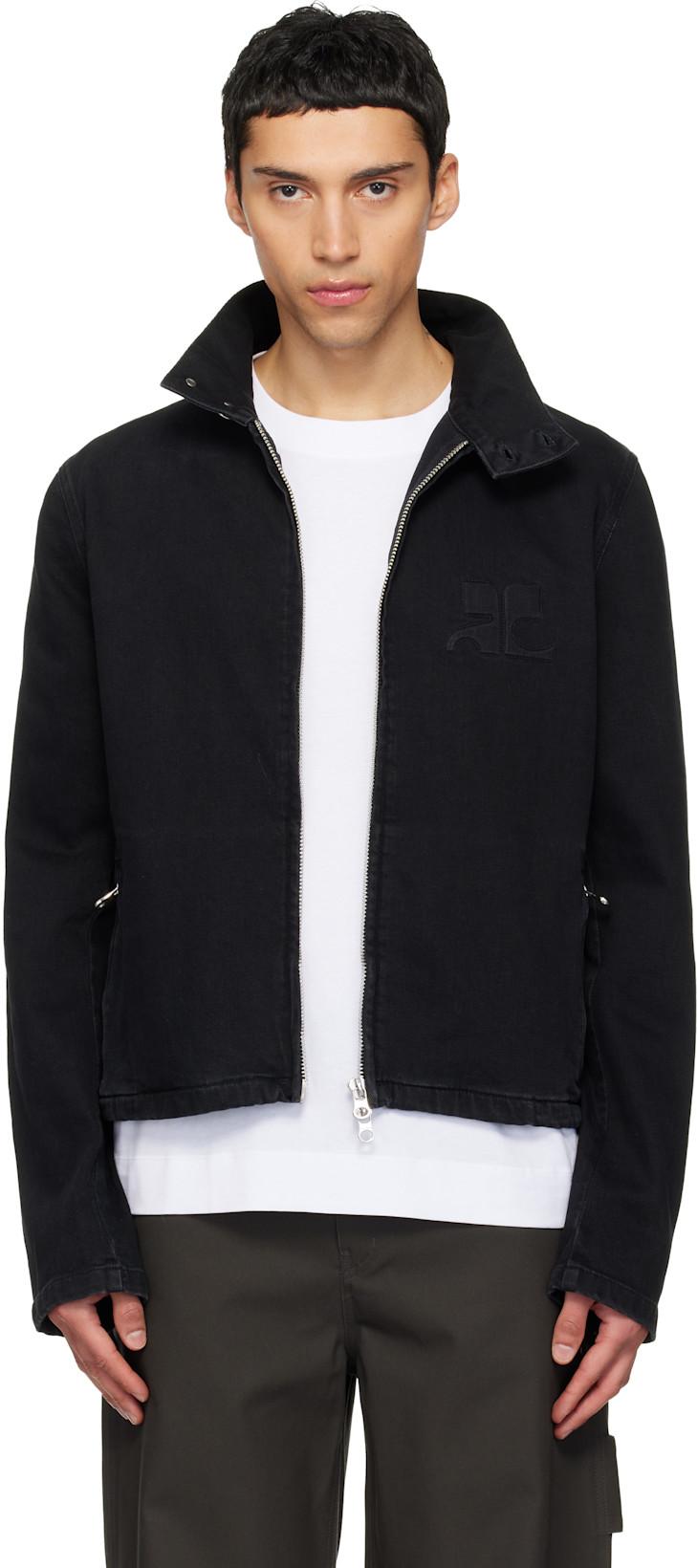 Black City Shadow Denim Jacket by COURREGES