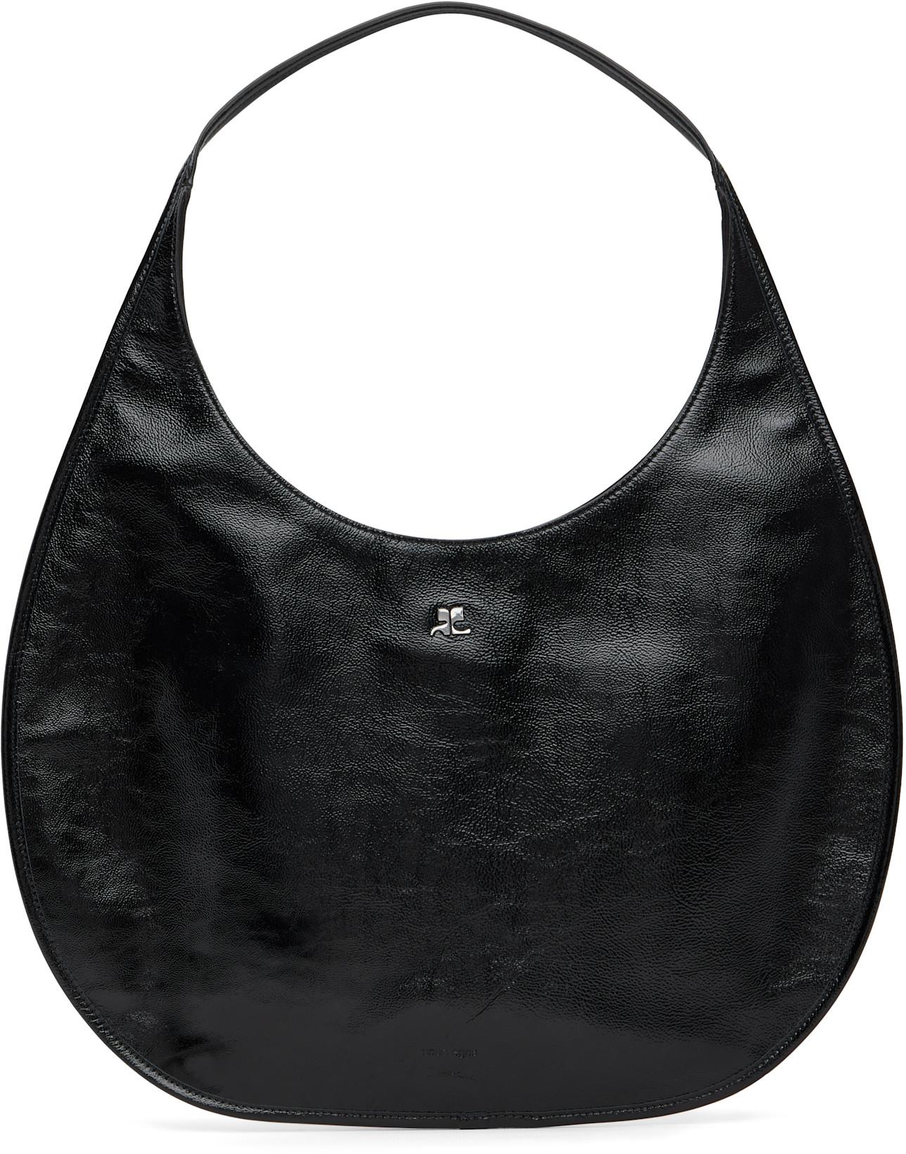 Black Holy Naplack Leather Tote by COURREGES