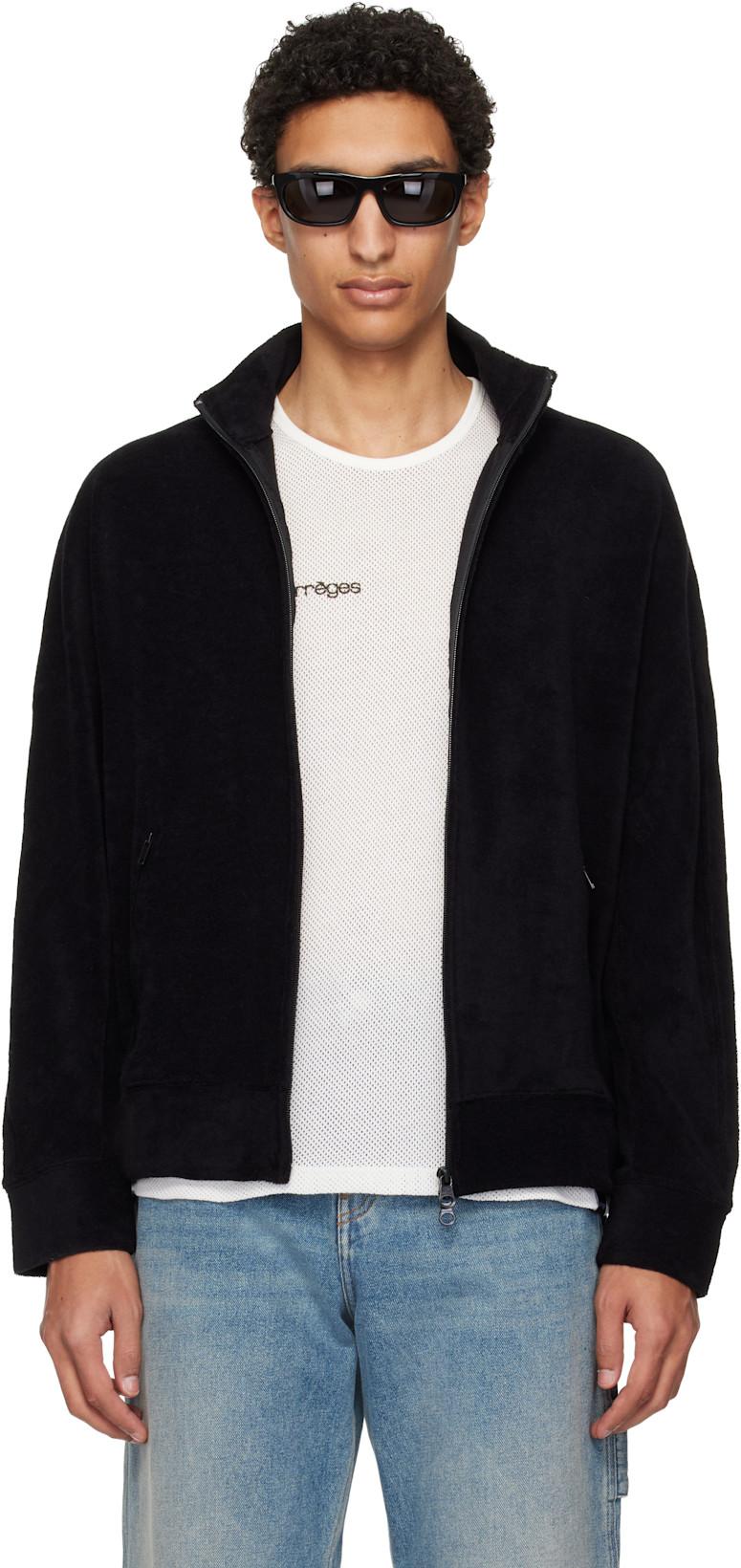 Black Spongy Track Jacket by COURREGES
