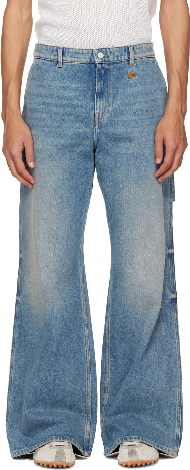Blue Hammer Baggy Jeans by COURREGES