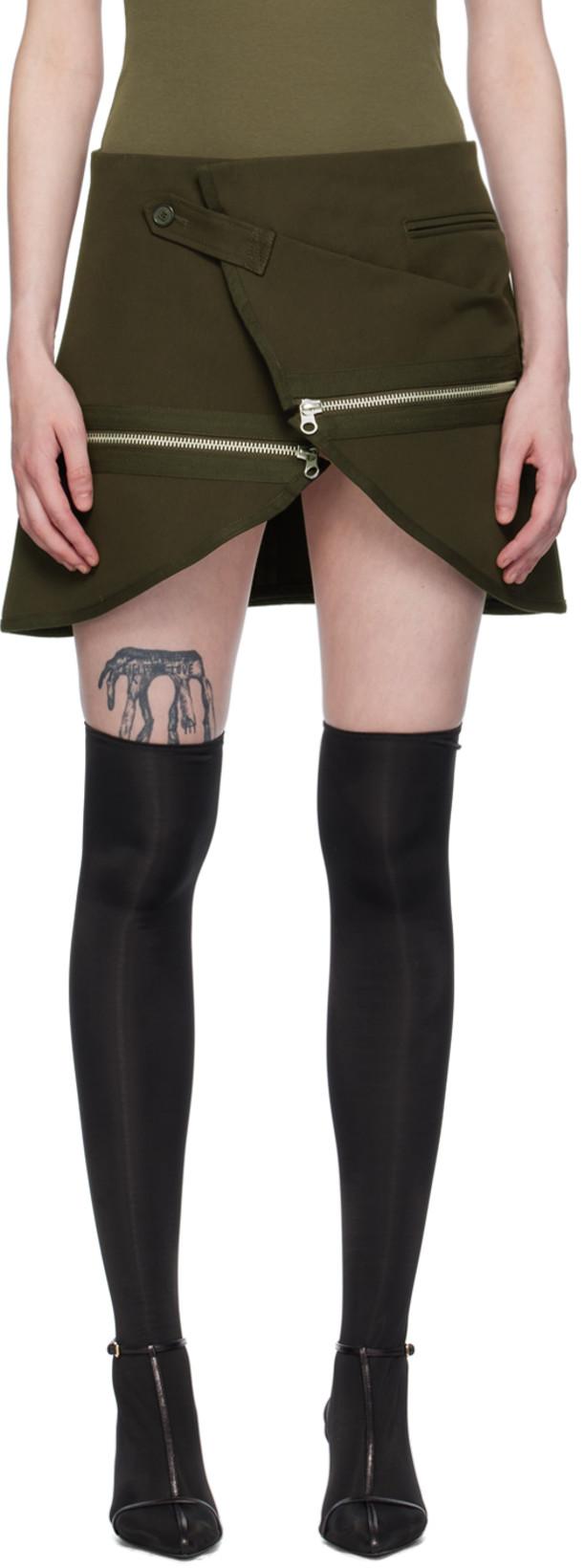 Brown Modular Miniskirt by COURREGES