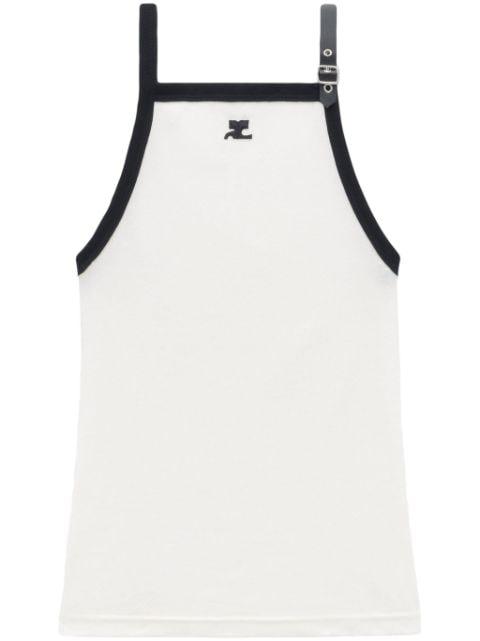 Buckle cotton tank top by COURREGES