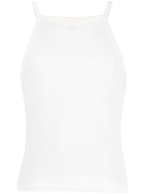 Bumpy Contrast mesh tank top by COURREGES