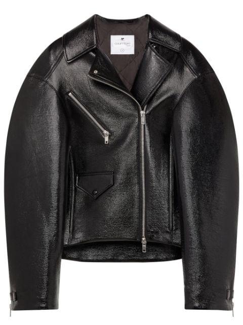 Cocoon Vinyl biker jacket by COURREGES