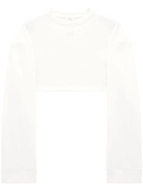 Cocoon cotton cropped sweatshirt by COURREGES