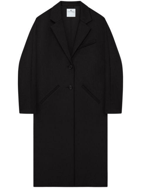 Cocoon logo-appliqué coat by COURREGES