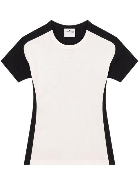 Contrast Frame cotton T-shirt by COURREGES