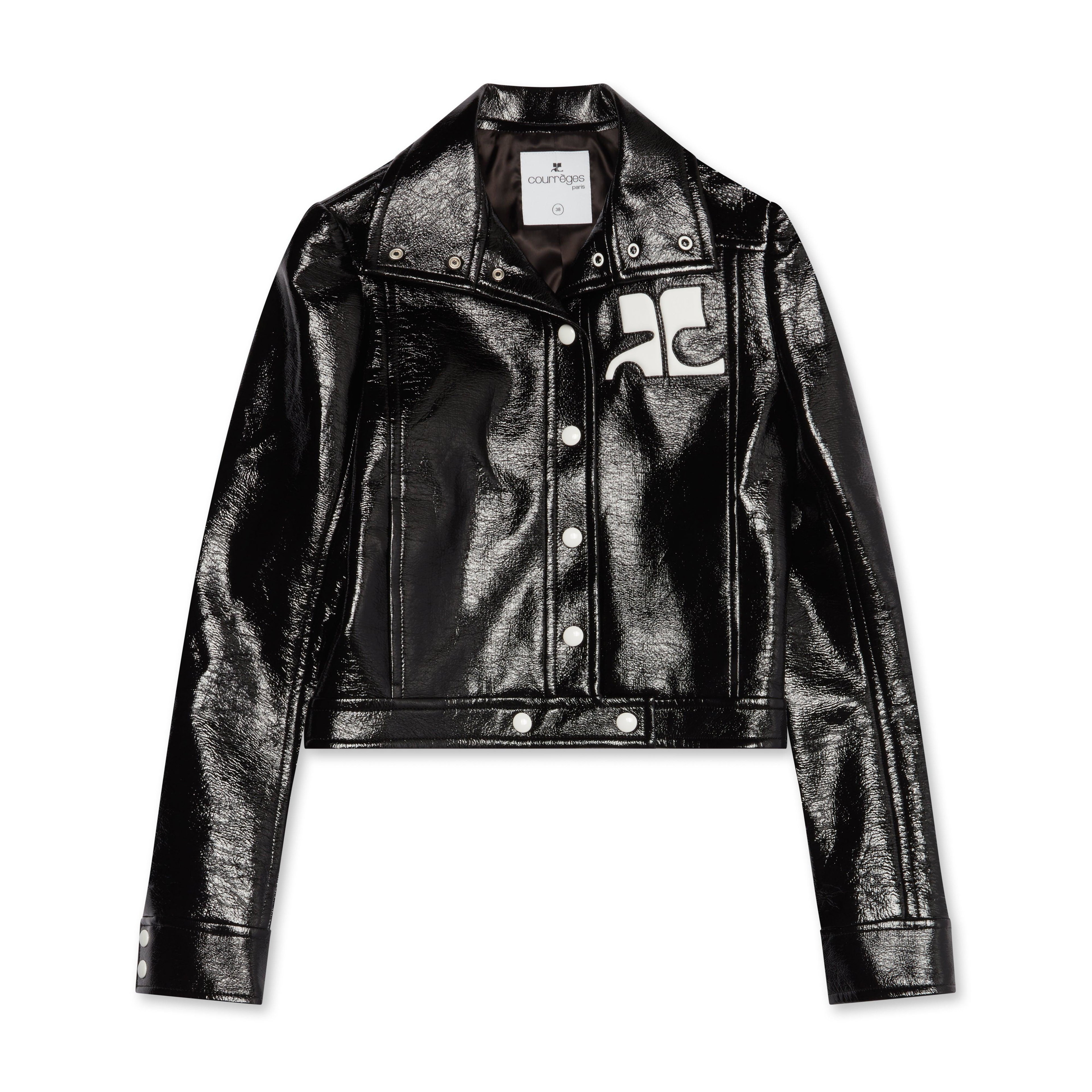 Courreges - Women’s Vinyl Jacket Reedition - (Black) by COURREGES