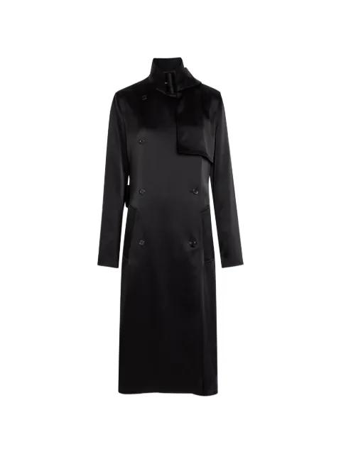 Double-breasted satin trench coat by COURREGES