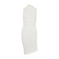 Draped crepe jersey dress by COURREGES