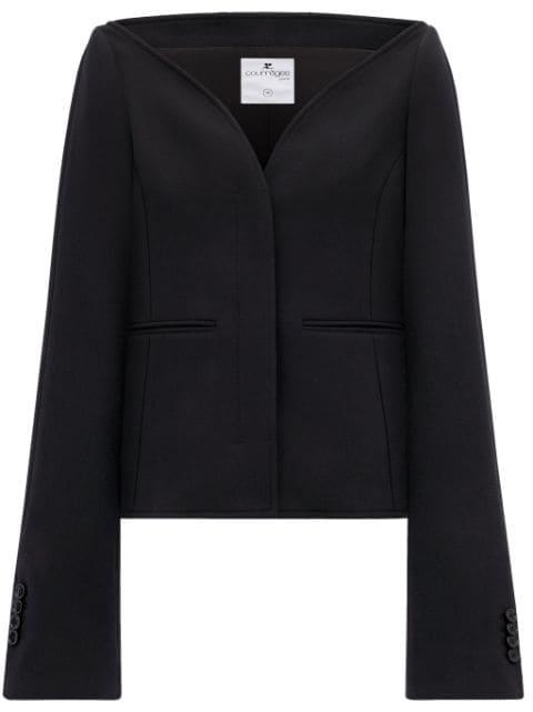 Ellipse Heritage collarless blazer by COURREGES