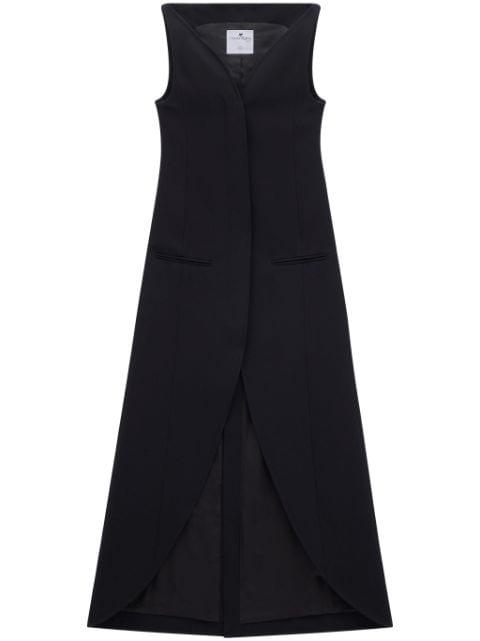 Ellipse crepe maxi-dress by COURREGES