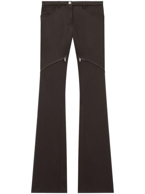 Ellipse low-rise twill trousers by COURREGES