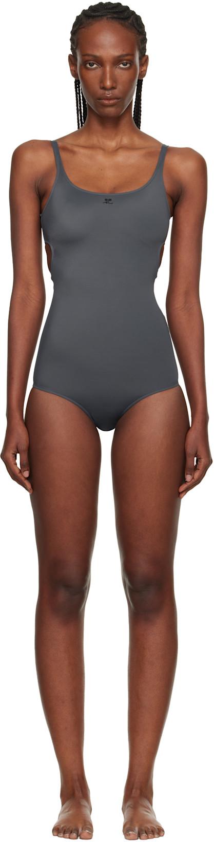 Gray Cut-Out Swimsuit by COURREGES