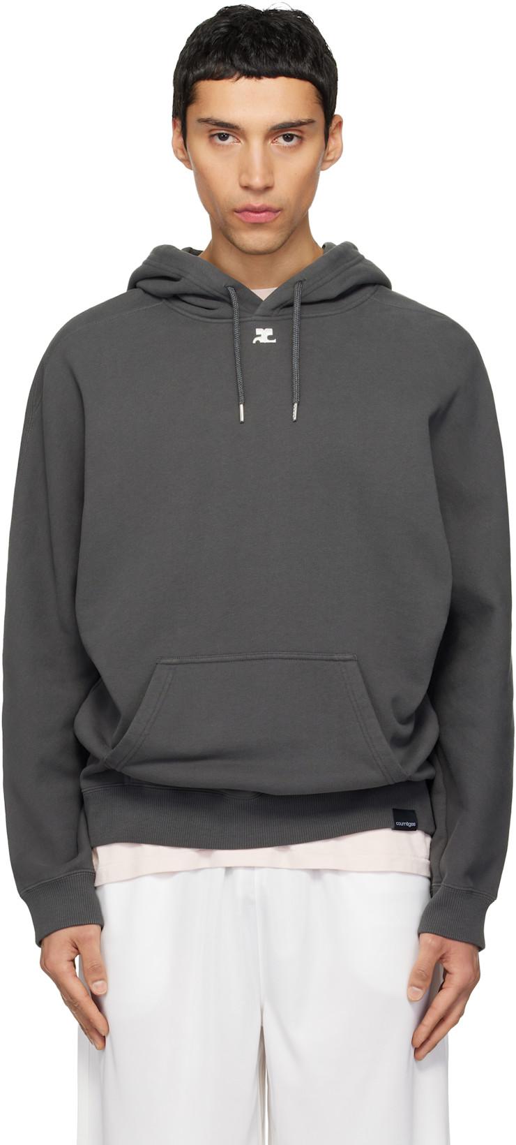 Gray Oversized Hoodie by COURREGES