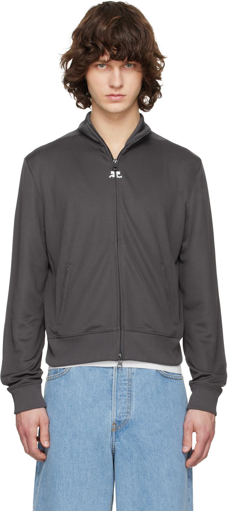 Gray Signature Track Jacket by COURREGES