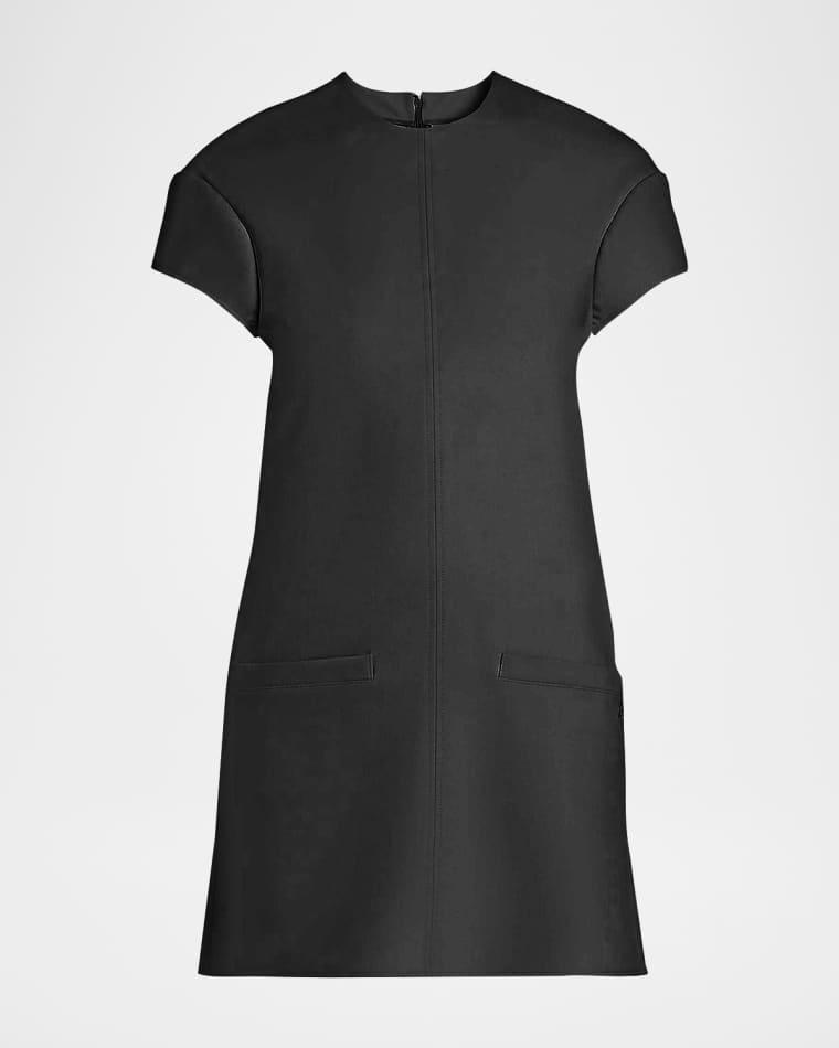Heritage Wool-Blend Cap-Sleeve Mini Dress by COURREGES