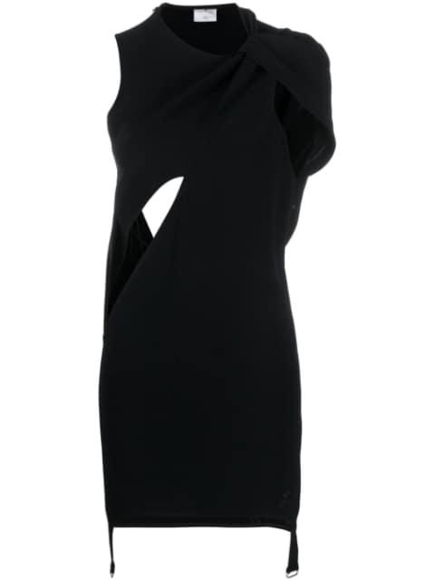 Heritage crepe twist minidress by COURREGES
