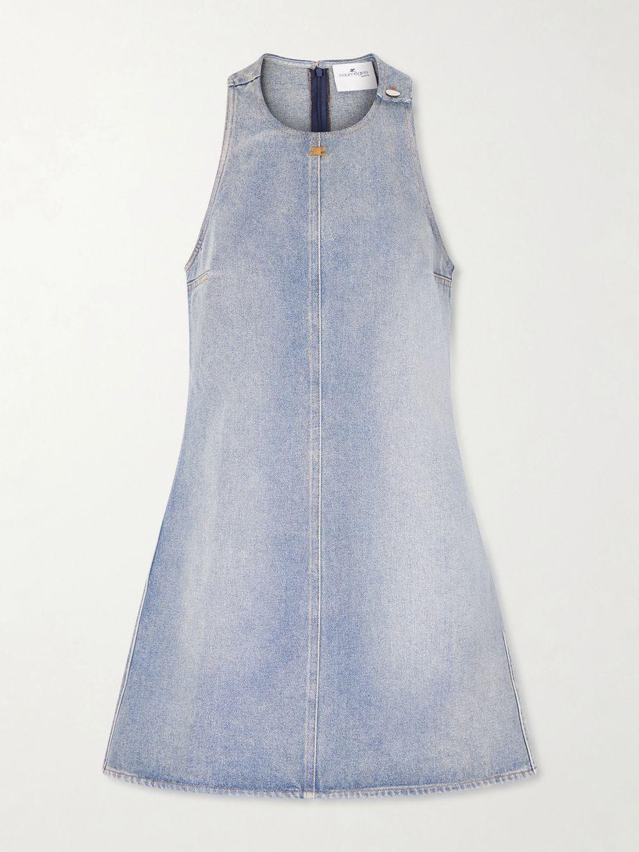 Heritage denim mini dress by COURREGES