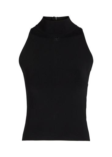 Heritage logo-embroidered knit top by COURREGES