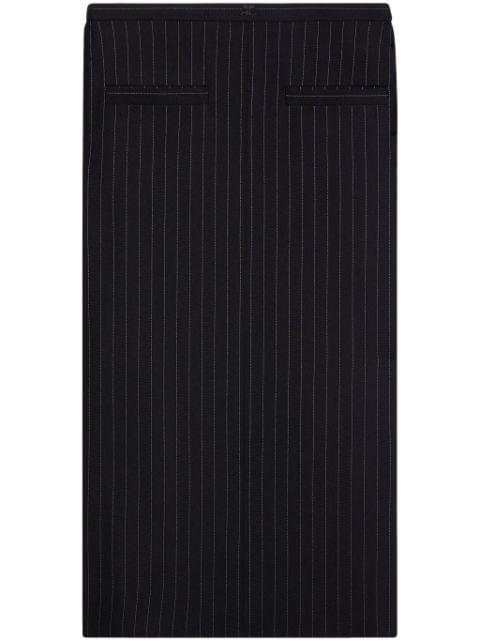 Heritage pinstripe long skirt by COURREGES