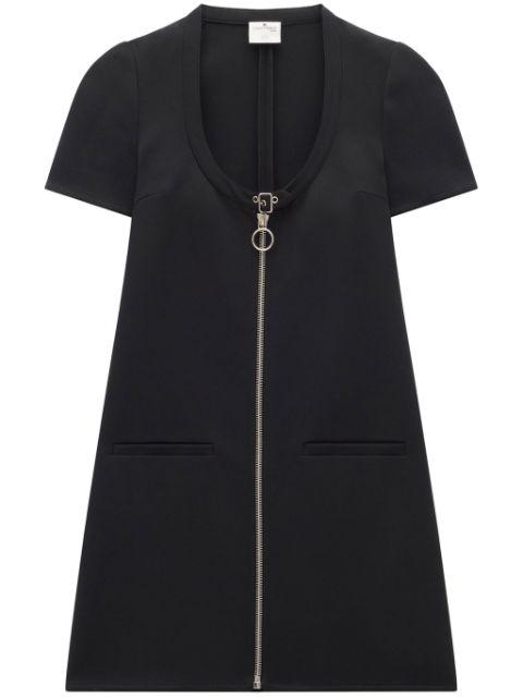 Holistic buckle-detail twill dress by COURREGES