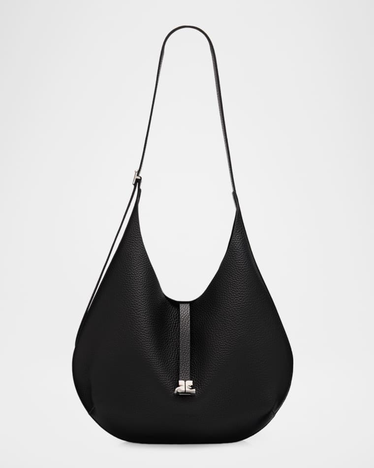 Holy Grained Leather Hobo Bag by COURREGES