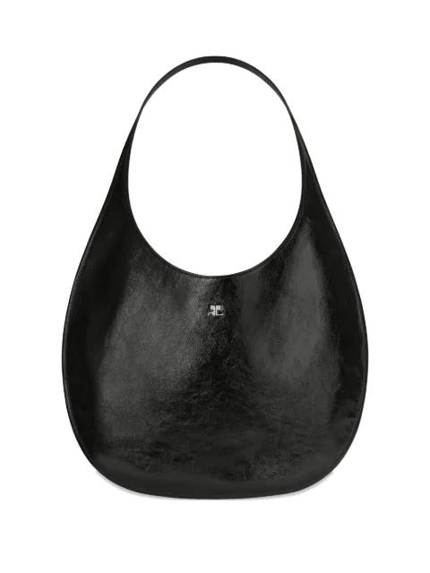 Holy Naplack logo-detail leather tote bag by COURREGES