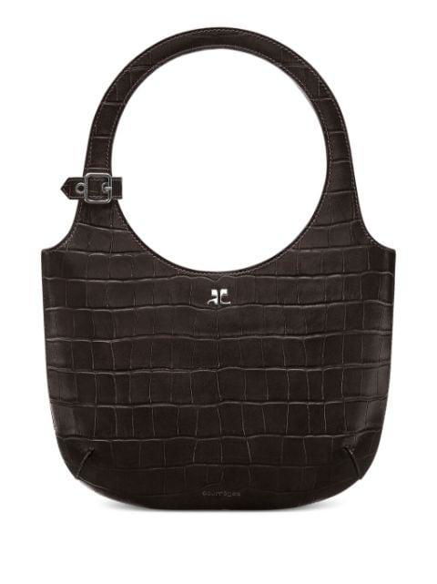 Holy crocodile-effect tote bag by COURREGES