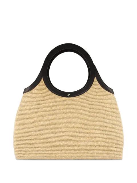Holy raffia tote bag by COURREGES