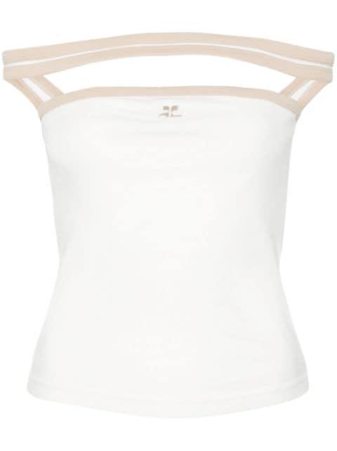 Hyperbole Contrast sleeveless top by COURREGES