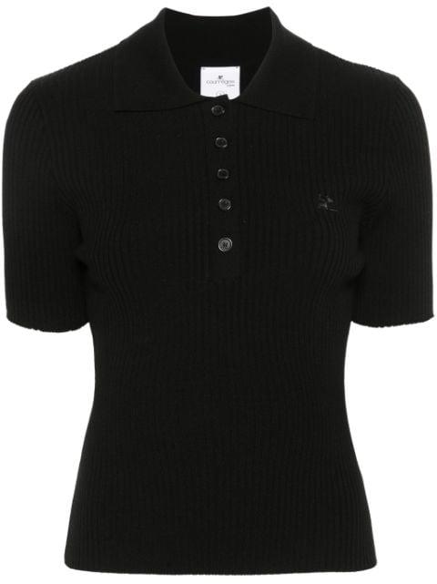 Iconic rib-knit polo shirt by COURREGES
