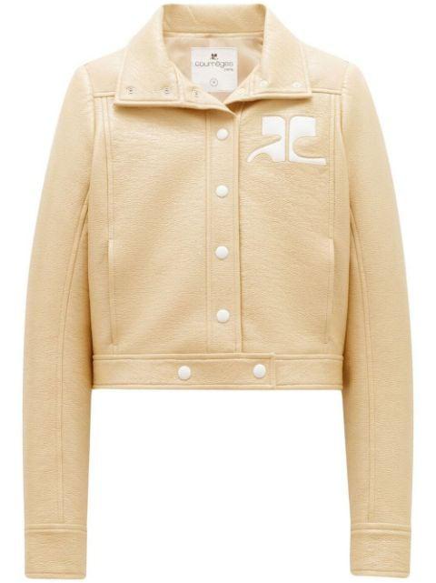 Iconique logo-patch bomber jacket by COURREGES