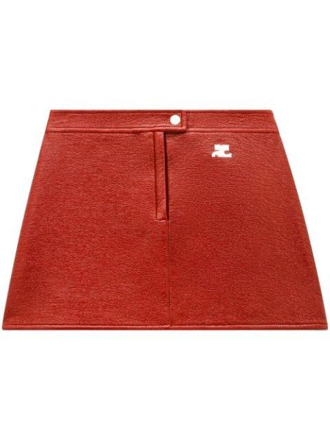 Iconique vinyl A-Line skirt by COURREGES