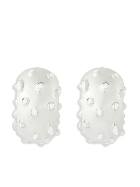 Infinity flecked earrings by COURREGES