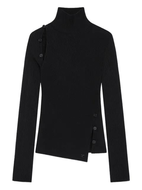 Oblique buttoned sweater by COURREGES