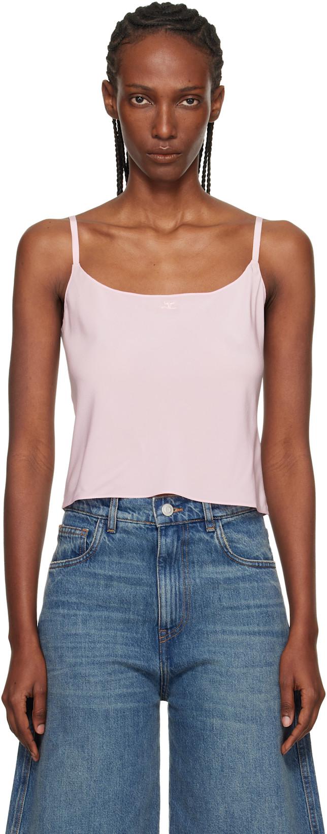 Pink Lingerie Silk Top by COURREGES