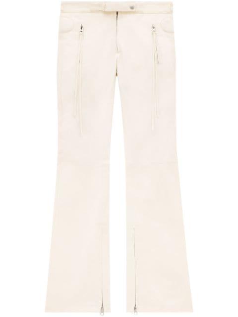 Racer flared cotton trousers by COURREGES