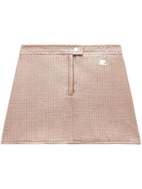 Re-Edition checked miniskirt by COURREGES