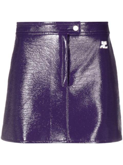 Re-edition Vinyl miniskirt by COURREGES