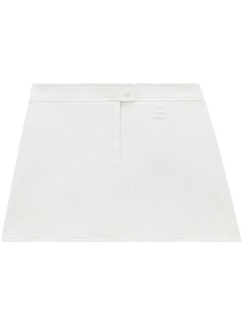 Re-edition logo-patch mini skirt by COURREGES