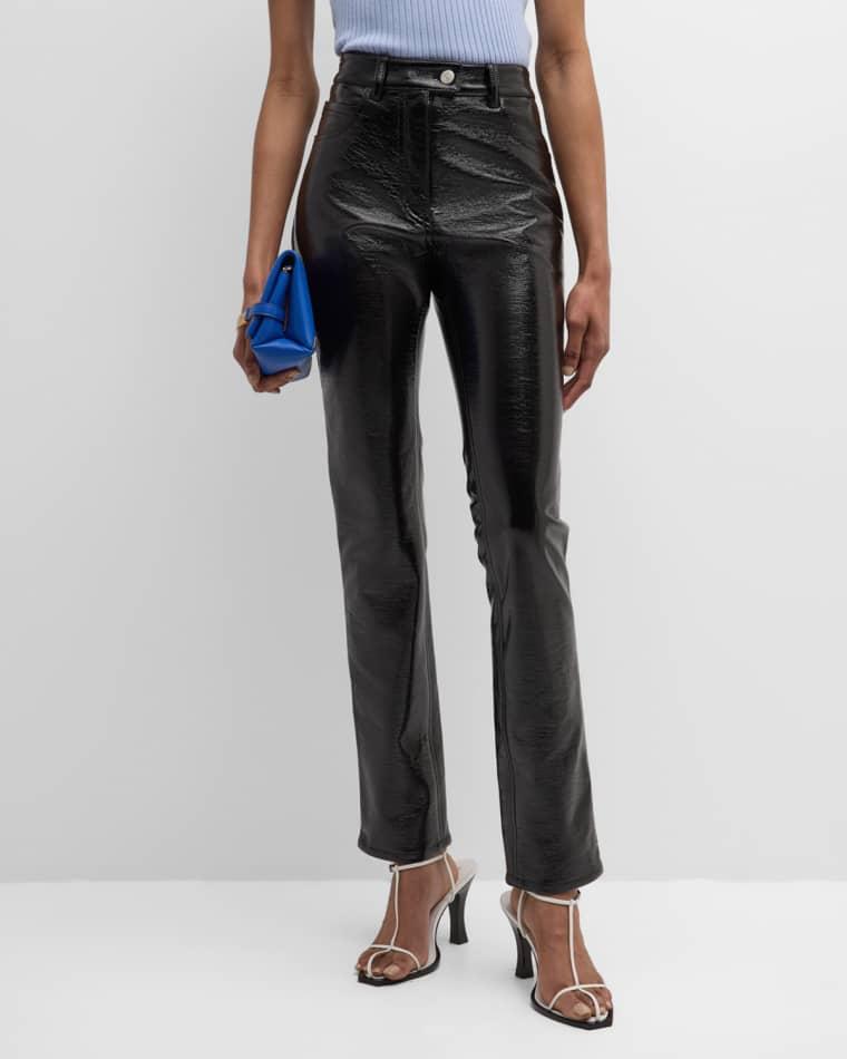 Reedition 5-Pocket Vinyl Straight-Leg Ankle Pants by COURREGES