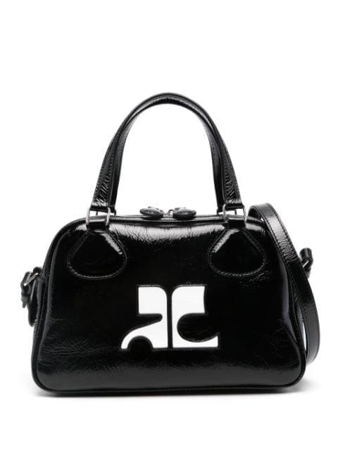 Reedition Bowling leather bag by COURREGES