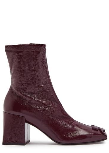Reedition crinkled vinyl ankle boots by COURREGES