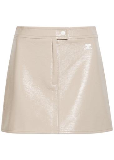 Reedition crinkled vinyl mini skirt by COURREGES