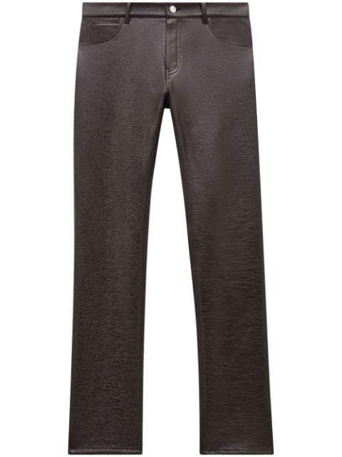 Reedition faux-leather straight trousers by COURREGES