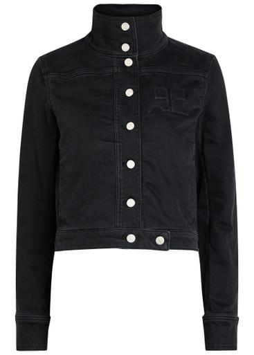 Reedition logo stretch-denim jacket by COURREGES