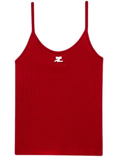 Reedition ribbed tank top by COURREGES