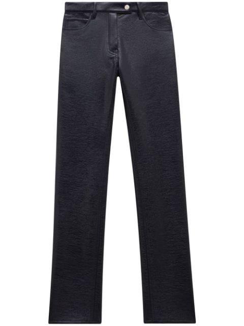 Reedition vinyl straight-leg trousers by COURREGES
